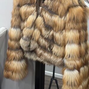 Fox Fur Leather Jacket
